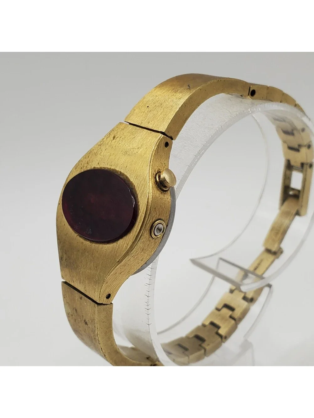 Vintage Red Led Fairchild Digital Watch Womens 23mm For Parts Or Repair